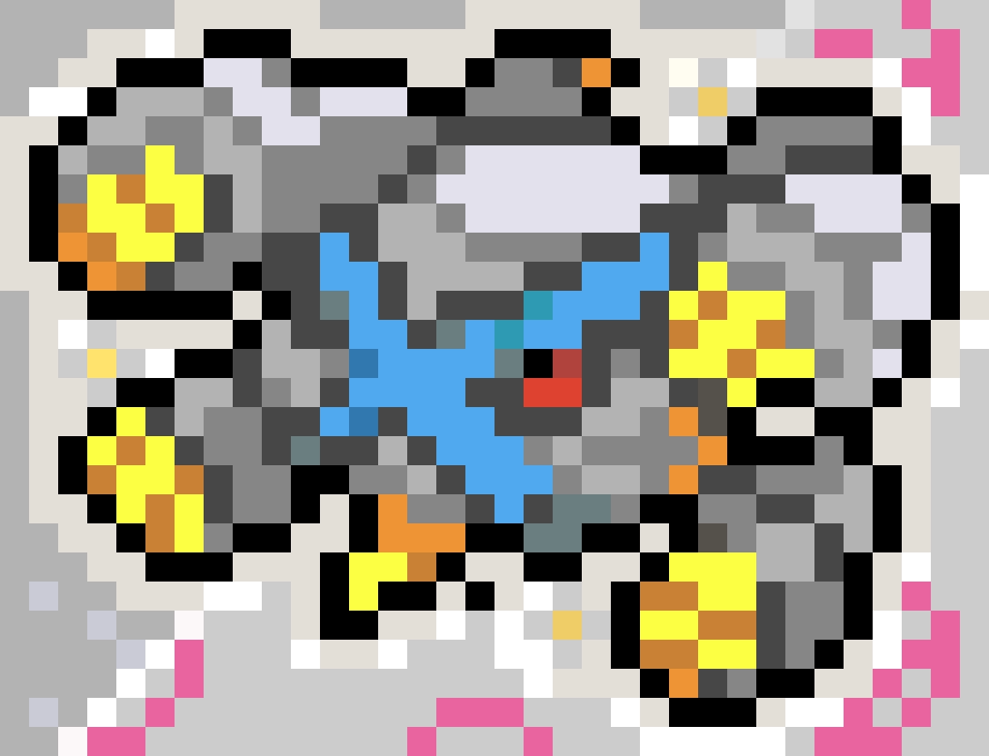 Mega Metagross fuse bead pattern