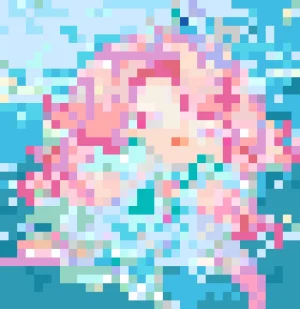 Mermaid アイロンビーズ図案（無料プリント）