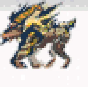 Monster Hunter Furious Rajang アイロンビーズ図案（無料プリント）