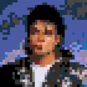 Michael Jackson 2 アイロンビーズ図案（無料プリント）