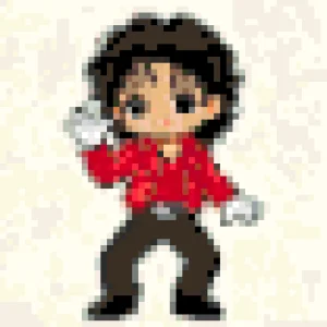 Michael Jackson アイロンビーズ図案（無料プリント）