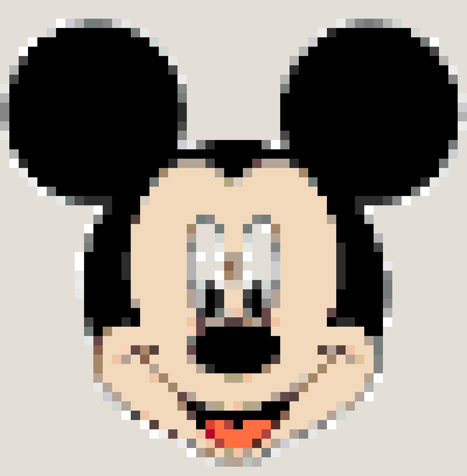 Mickey Mouse fuse bead pattern
