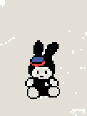 Miffy Mermaid アイロンビーズ図案（無料プリント）