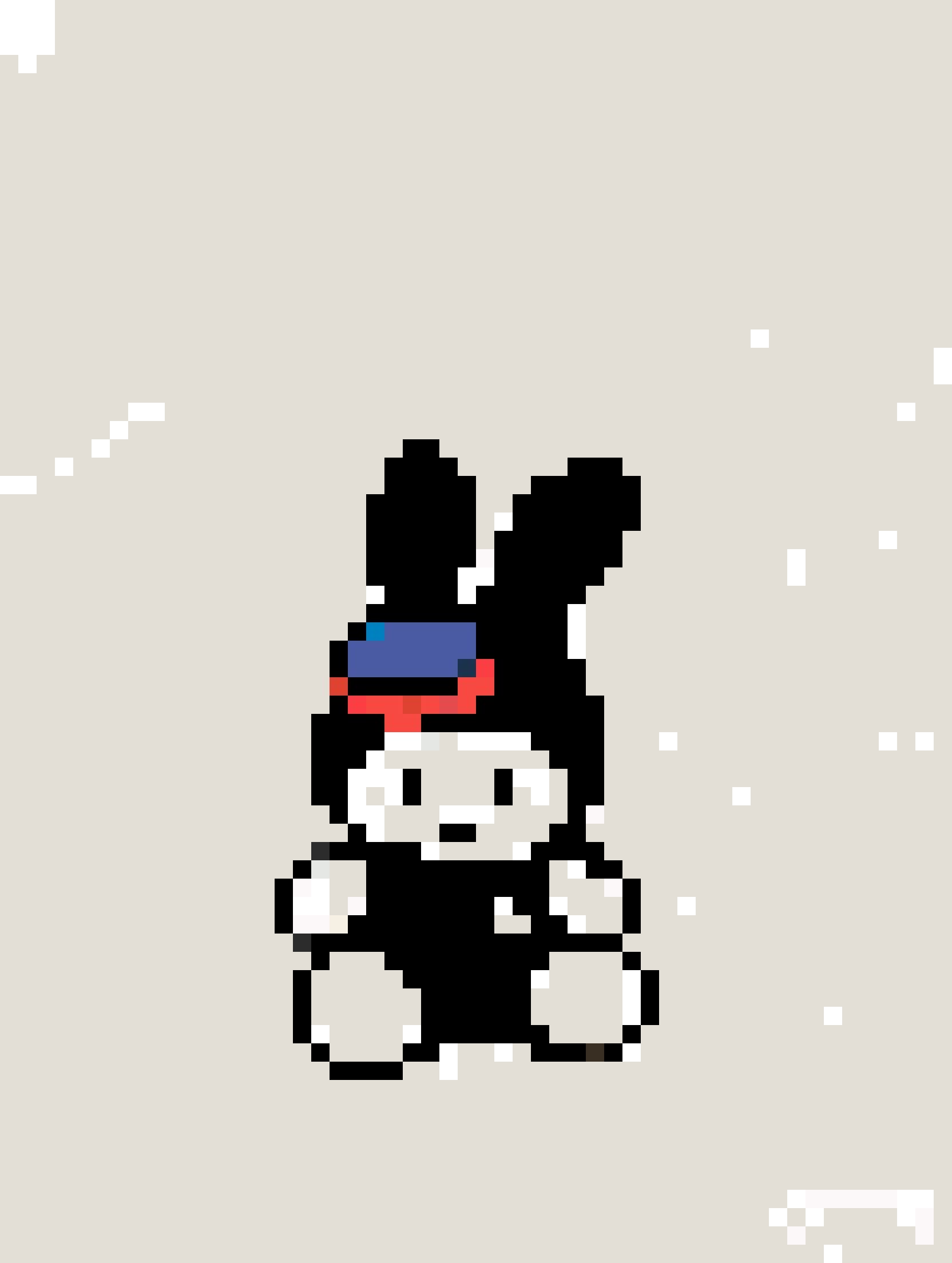 Miffy Mermaid fuse bead pattern