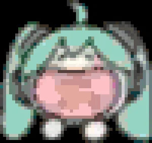 Miku 5 アイロンビーズ図案（無料プリント）