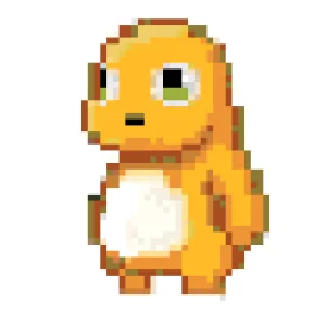 Milk Dragon 2 アイロンビーズ図案（無料プリント）