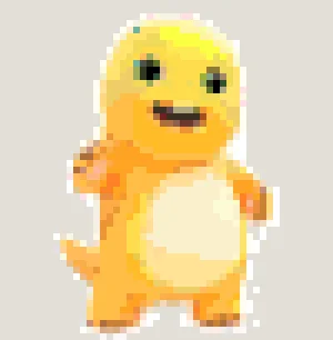 Milk Dragon 9 アイロンビーズ図案（無料プリント）