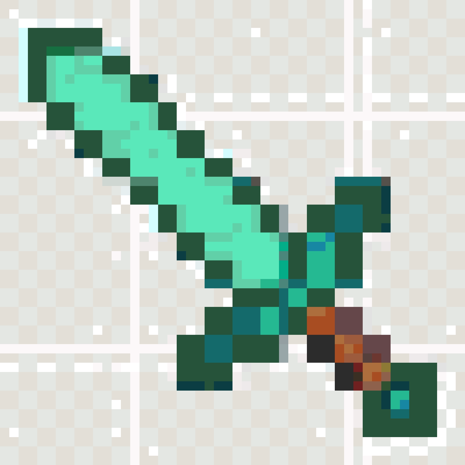 Minecraft Diamond Sword fuse bead pattern