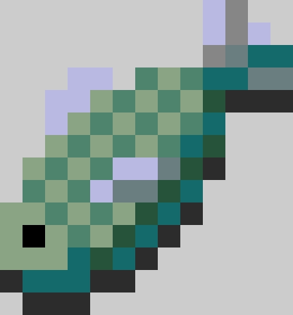 Minecraft Fish fuse bead pattern