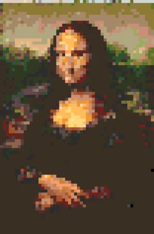 Mona Lisa 퓨즈 비즈 도안 (무료 인쇄)