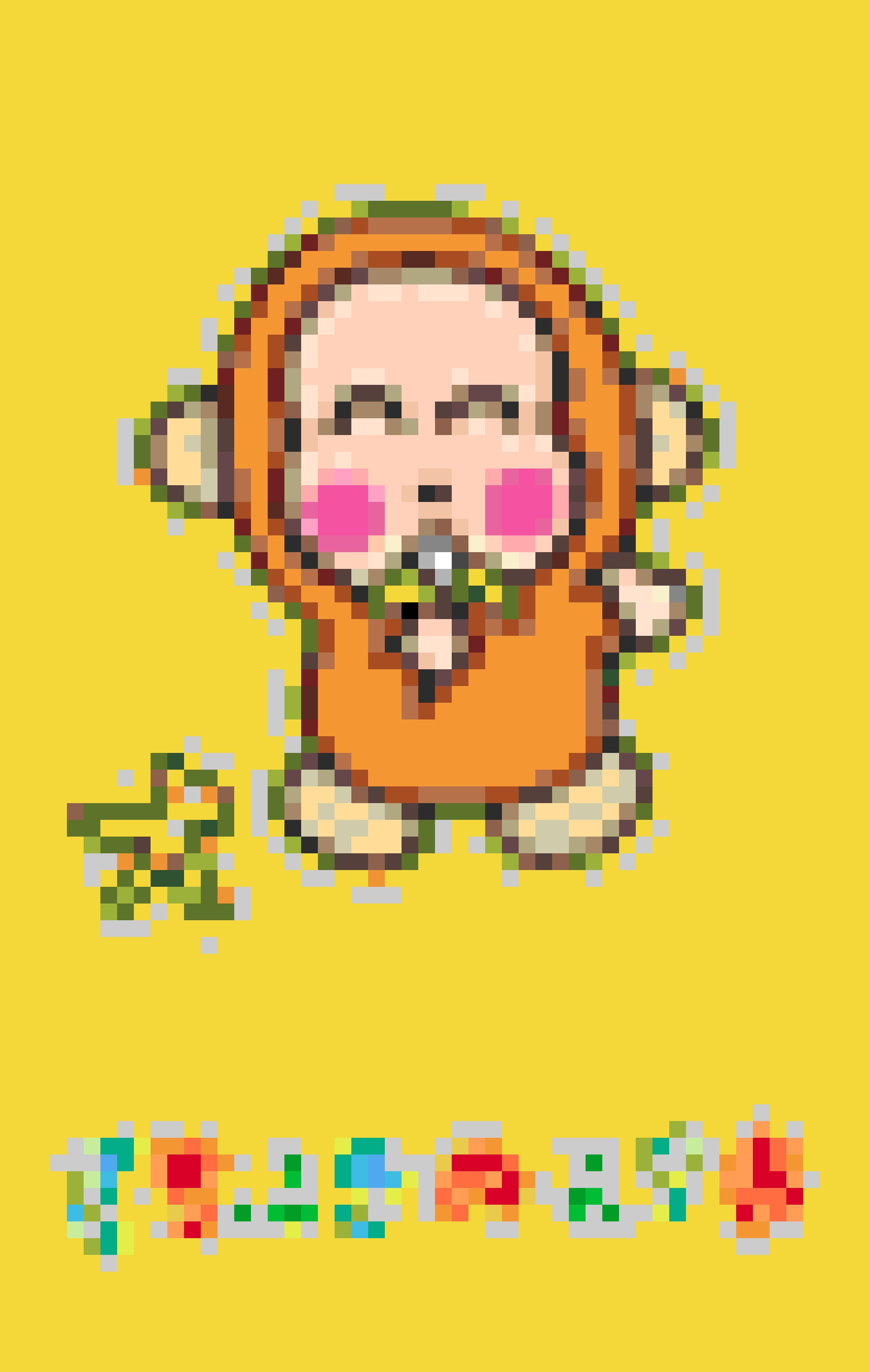 Monkey fuse bead pattern