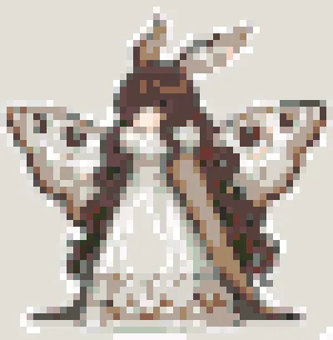 Moth Girl نمط خرز دمج (طباعة مجانية)