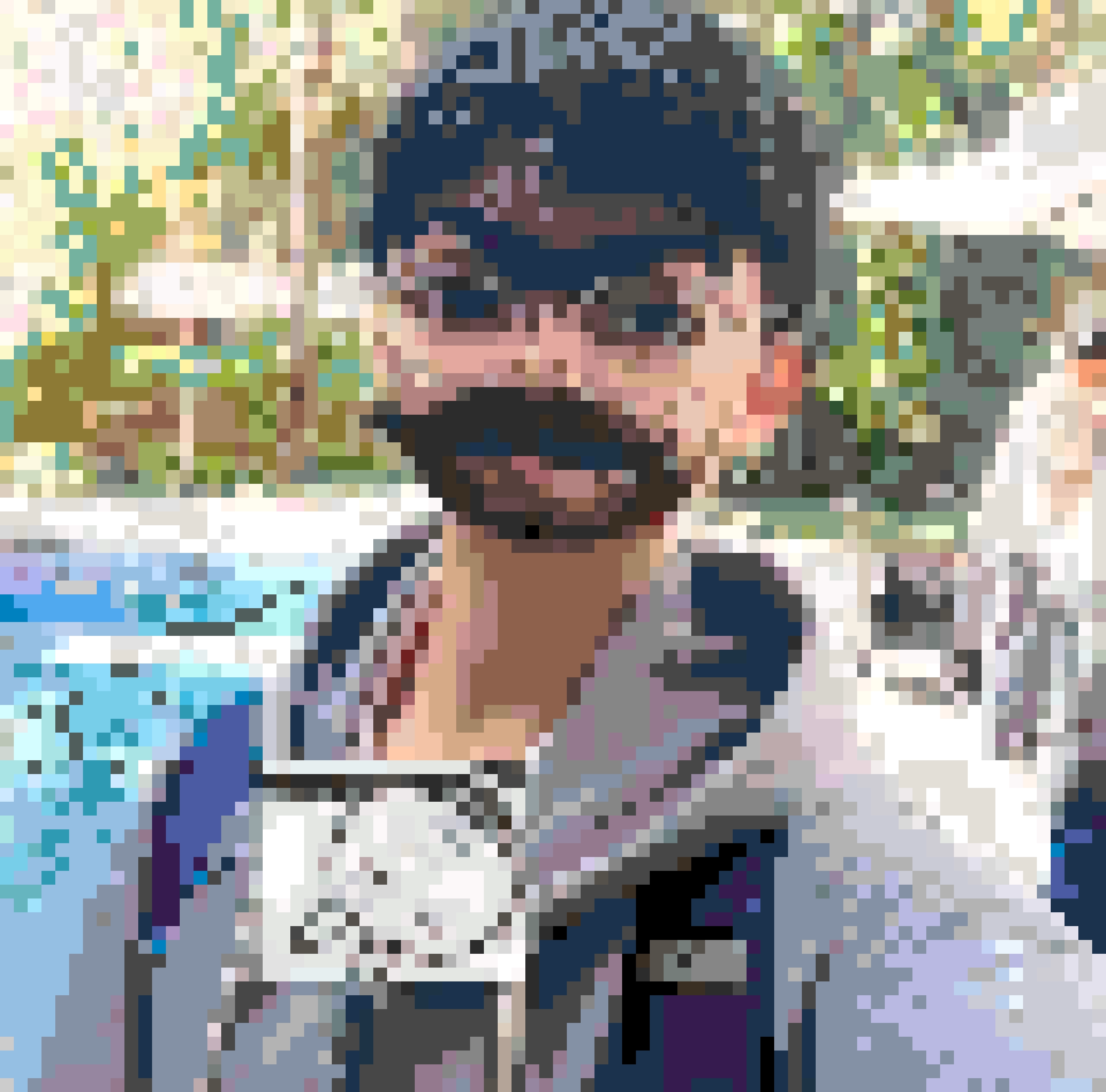 نمط خرز دمج Mustache Boy - مخطط قابل للطباعة مع عدد الخرز