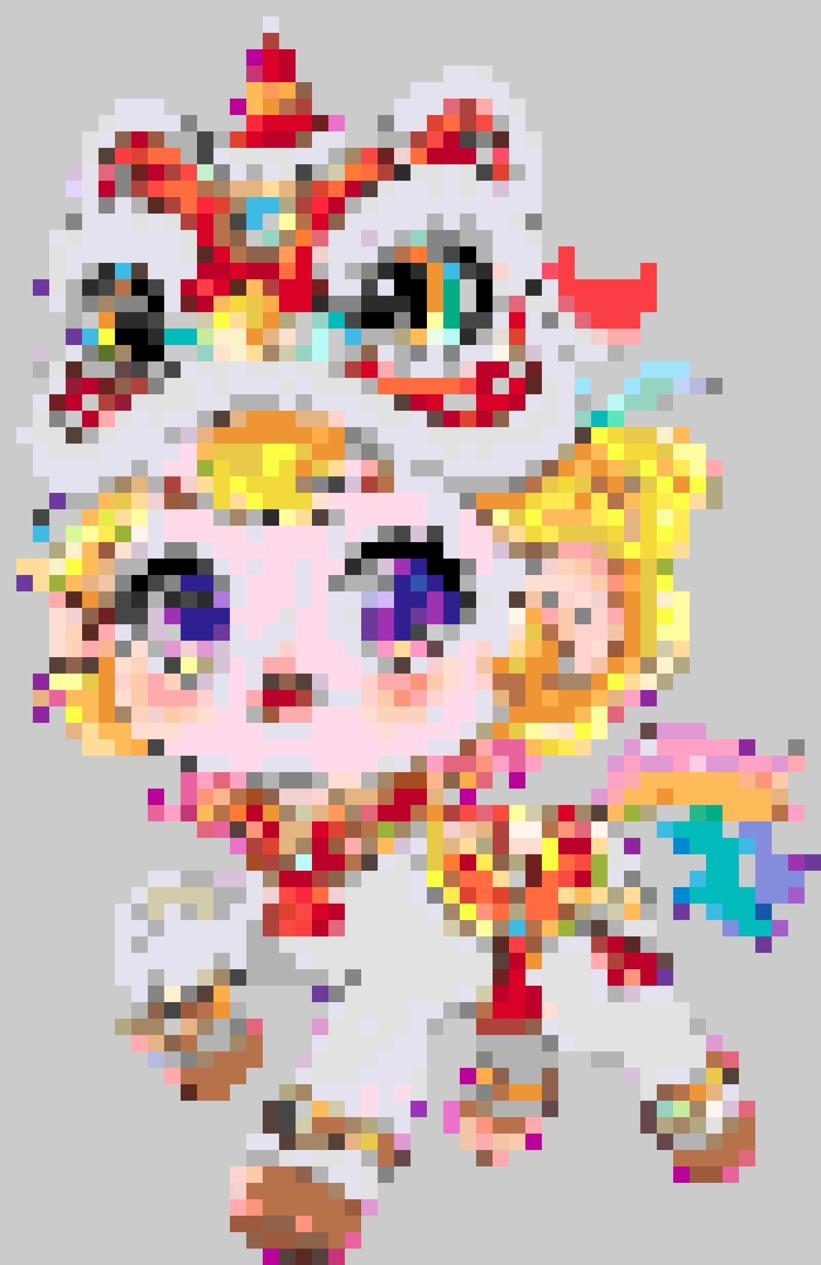 نمط خرز دمج My Little Pony - مخطط قابل للطباعة مع عدد الخرز