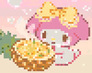 My Melody Pineapple Patrón de Cuentas de Fusión (Imprimible Gratis)