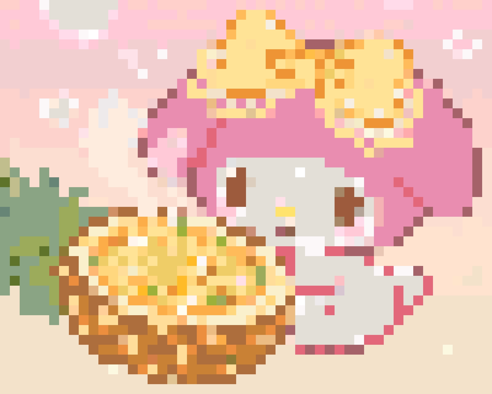 My Melody Pineapple fuse bead pattern
