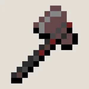 Netherite Axe アイロンビーズ図案（無料プリント）
