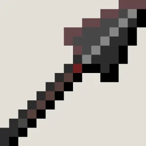 Netherite Spear Fuse Bead Pattern (Free Printable)