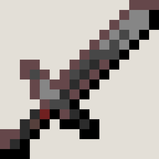 Netherite Sword 2 fuse bead pattern