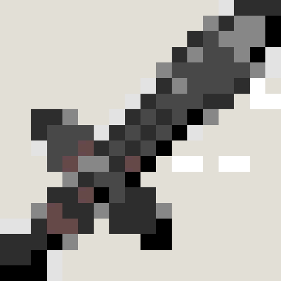 Netherite Sword fuse bead pattern