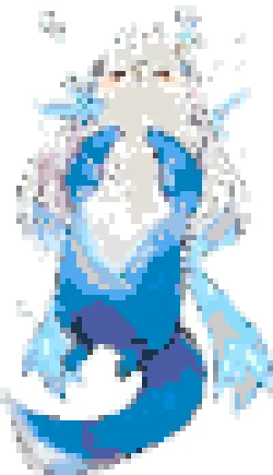 Neuvillette Otter Fuse Bead Pattern (Free Printable)