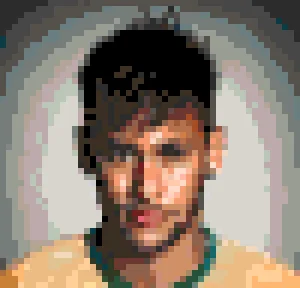 Neymar アイロンビーズ図案（無料プリント）
