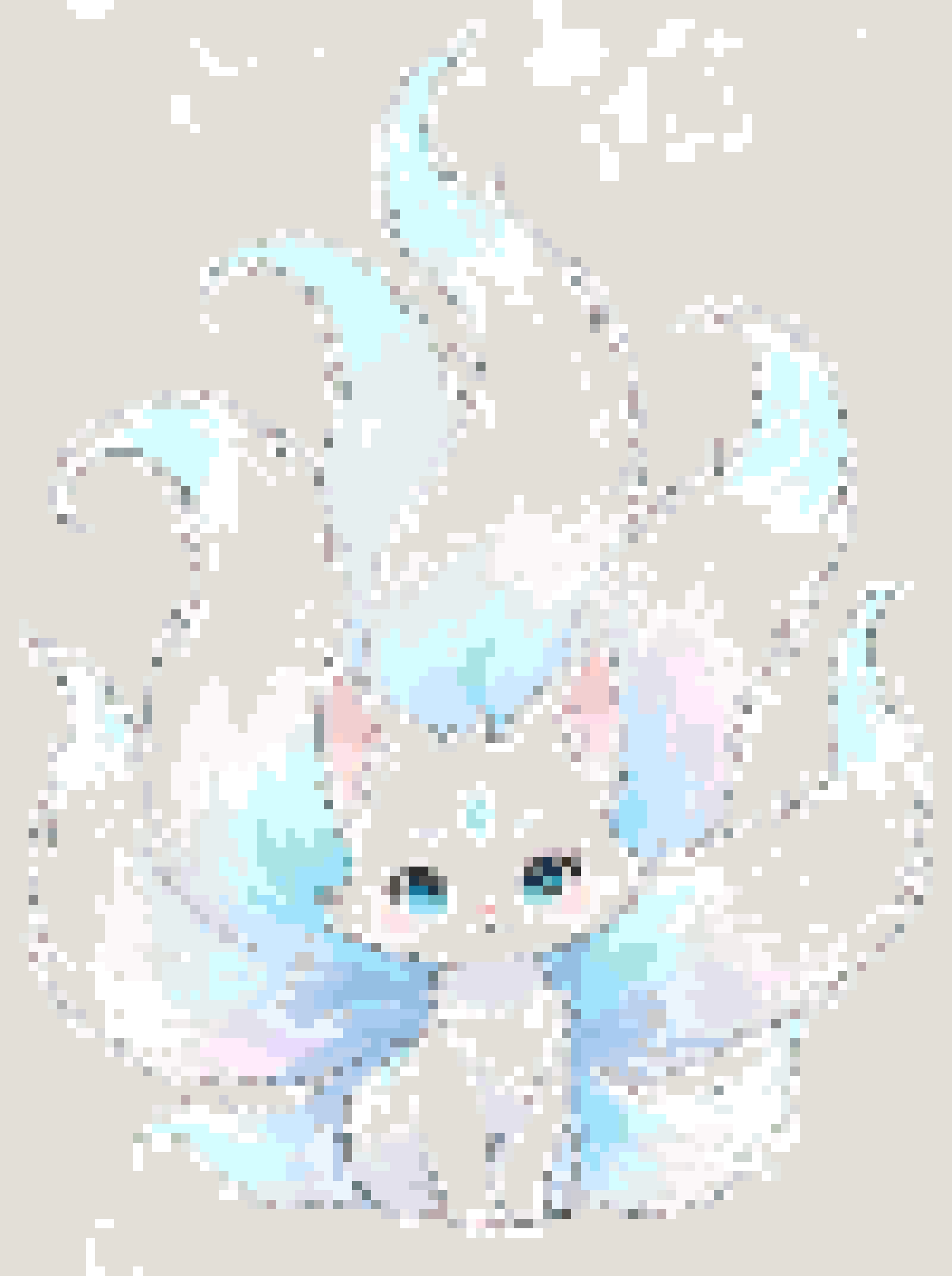 Nine-Tailed Fox fuse bead pattern