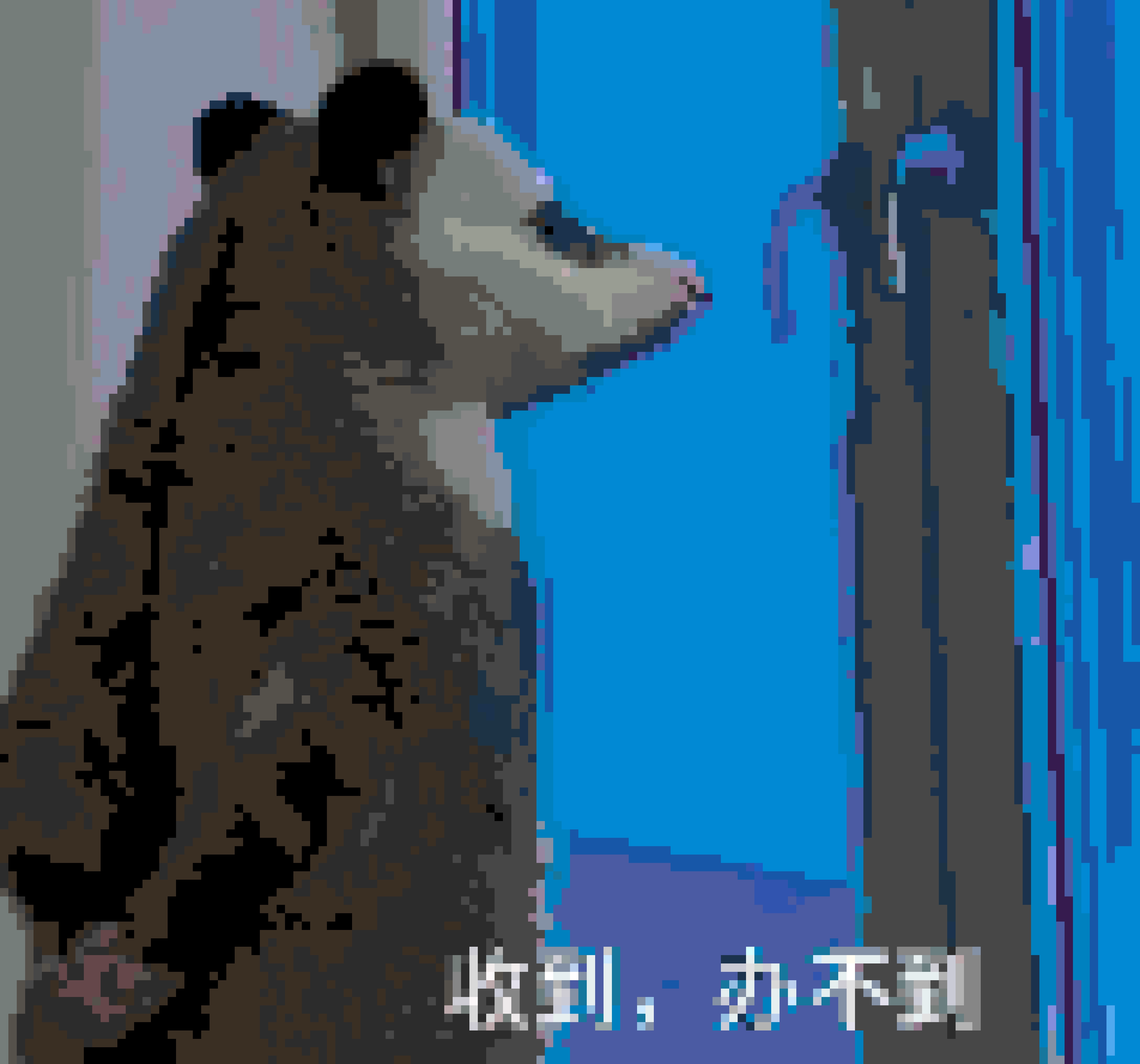 Opossum Bead Art fuse bead pattern