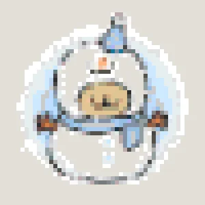 Outline Puppy 2 アイロンビーズ図案（無料プリント）