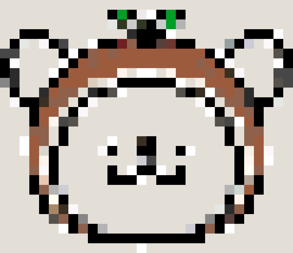 Outline Puppy 3 fuse bead pattern