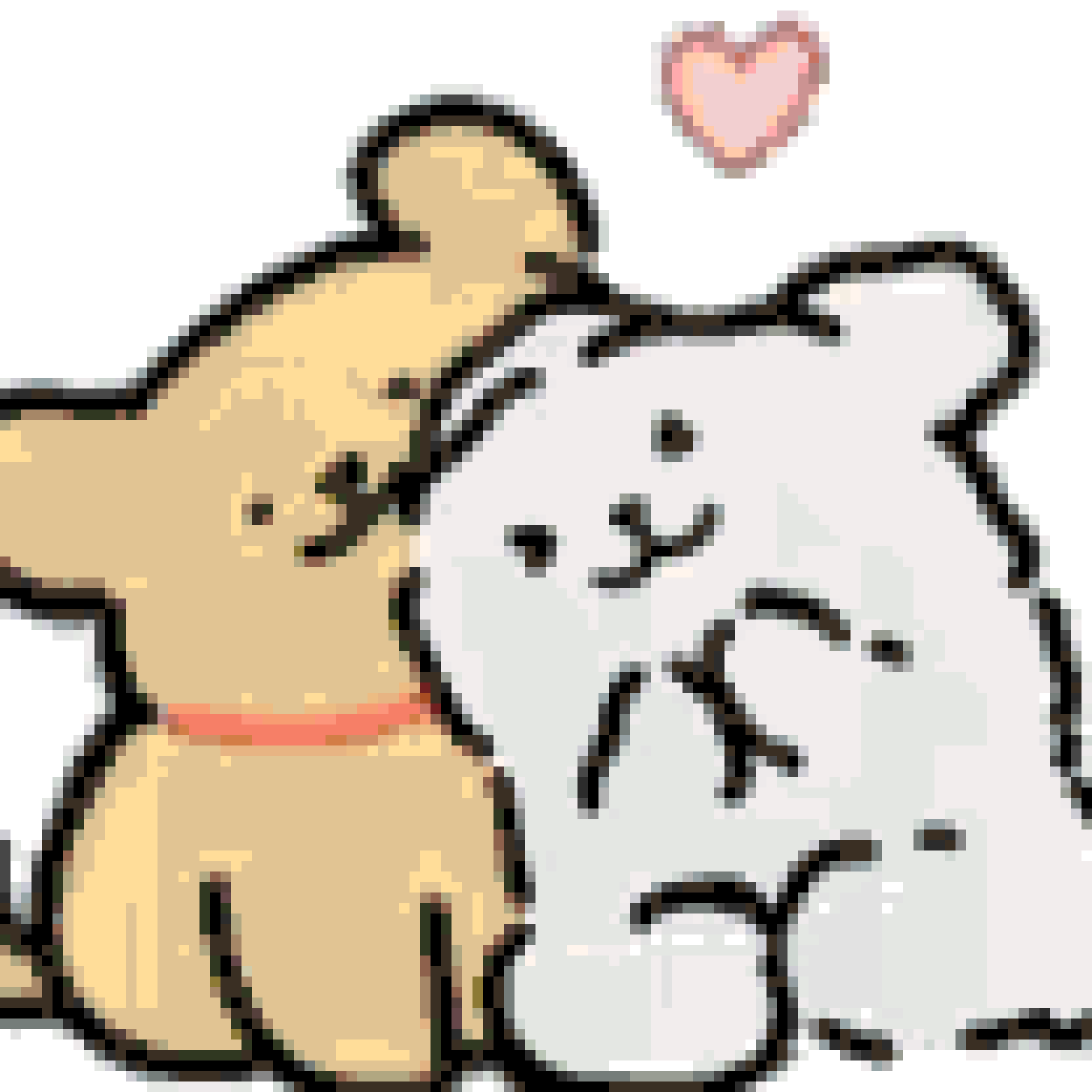 Outline Puppy 5 fuse bead pattern