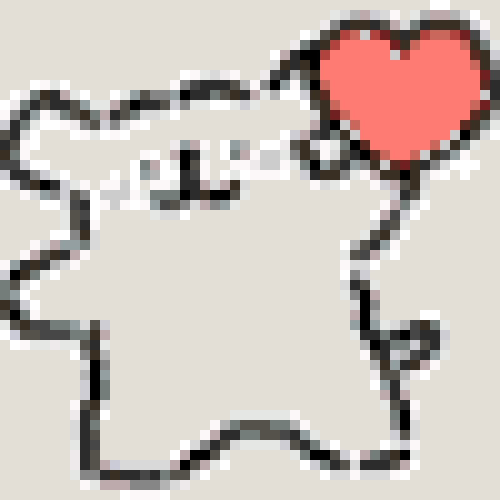 Outline Puppy 9 fuse bead pattern