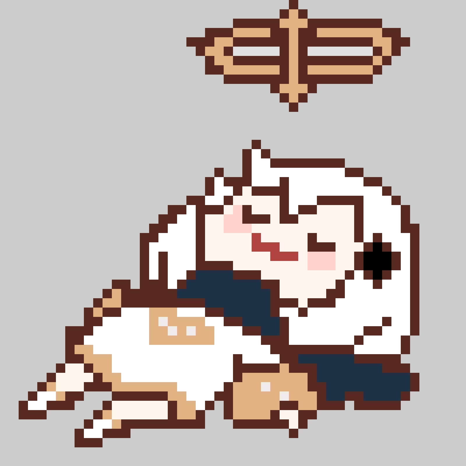 Paimon Lying Down fuse bead pattern