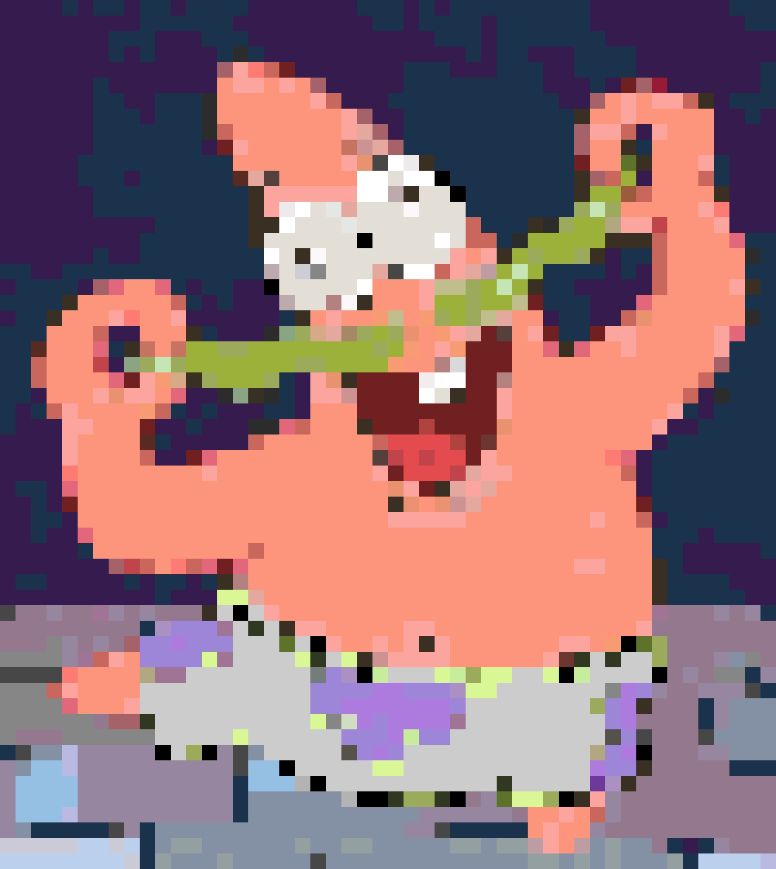 Patrick Star 2 fuse bead pattern