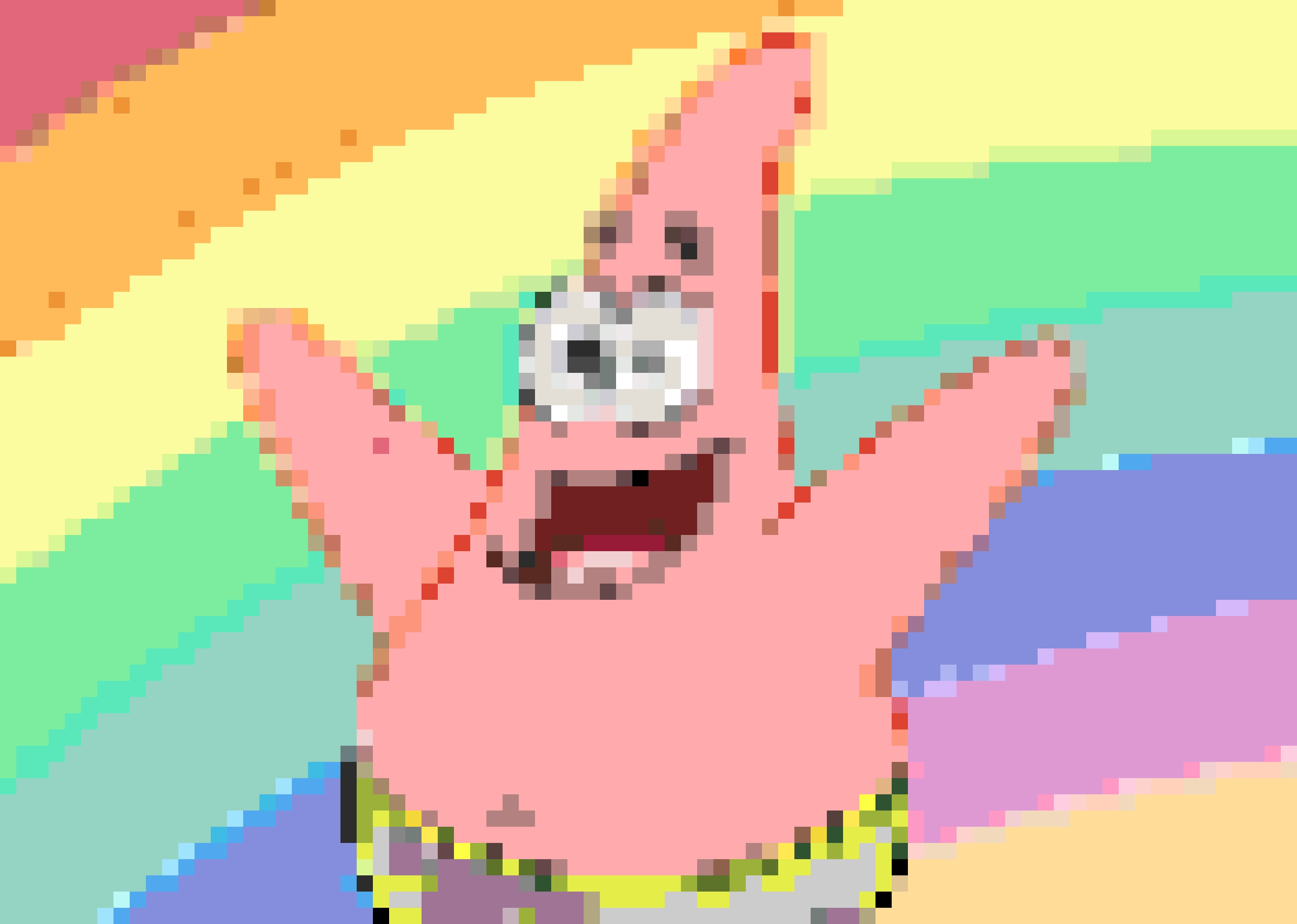 Patrick Star 4 fuse bead pattern
