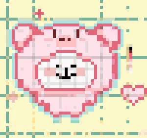Pig 4 Bügelperlen-Muster (Kostenlos Druckbar)