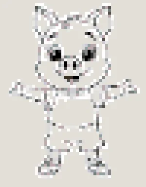 Piggy 2 퓨즈 비즈 도안 (무료 인쇄)