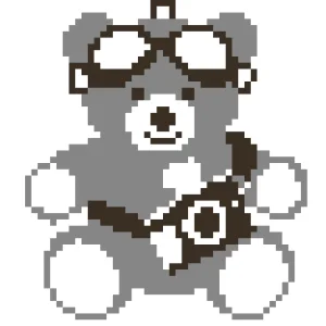 Pilot Glasses Bear Bügelperlen-Muster (Kostenlos Druckbar)