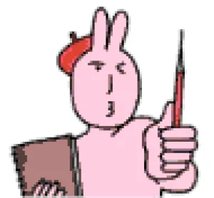 Pink Bunny アイロンビーズ図案（無料プリント）