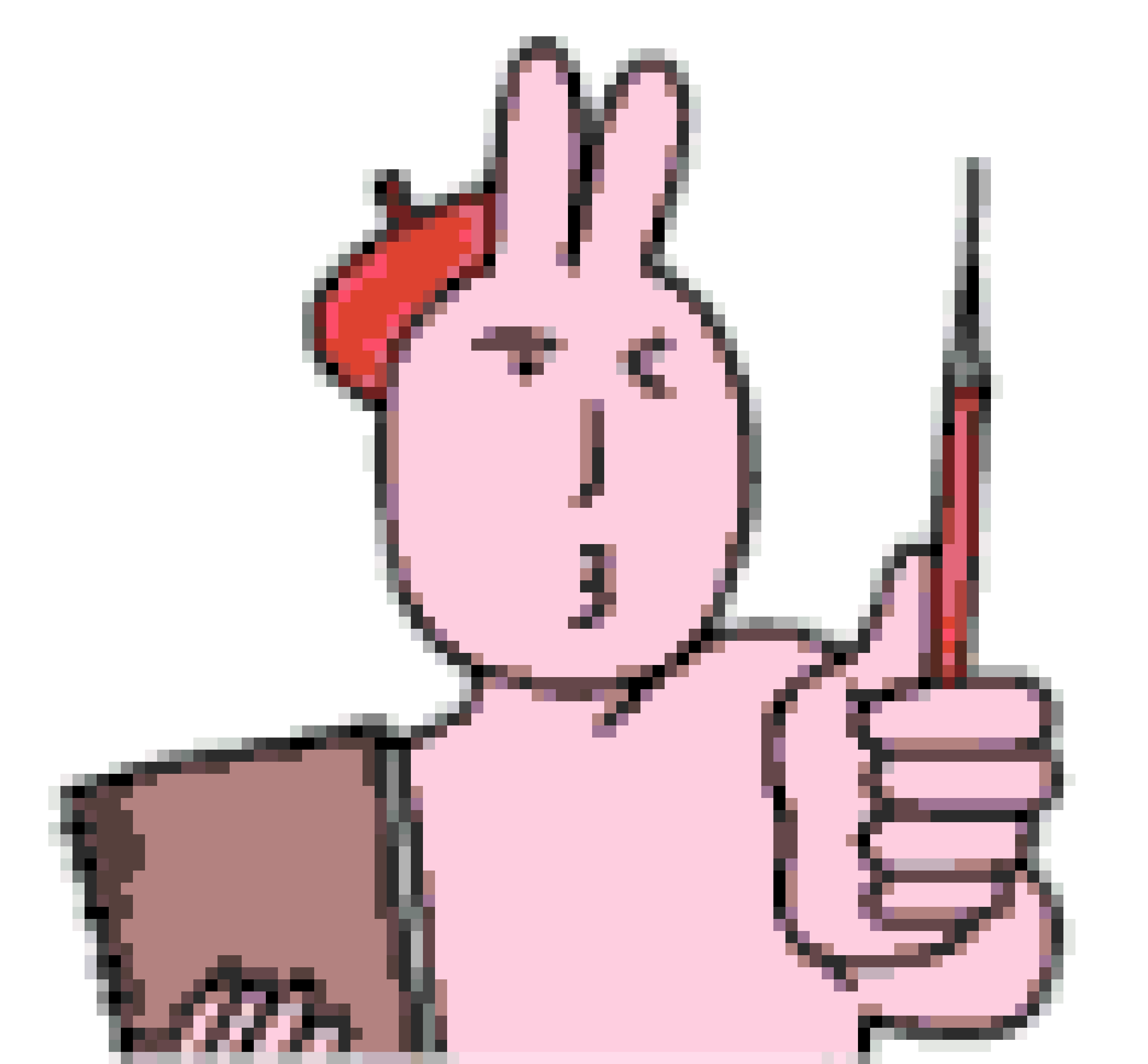 Pink Bunny fuse bead pattern