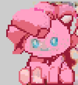 Pinkie Pie 4 アイロンビーズ図案（無料プリント）