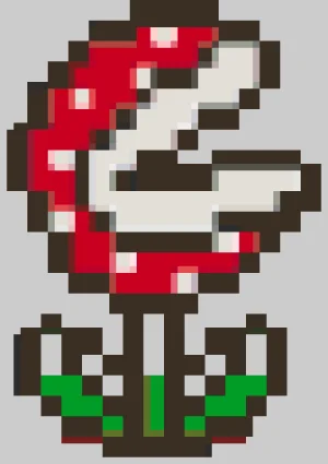 Piranha Plant Padrão de Contas de Fusão (Imprimível Grátis)