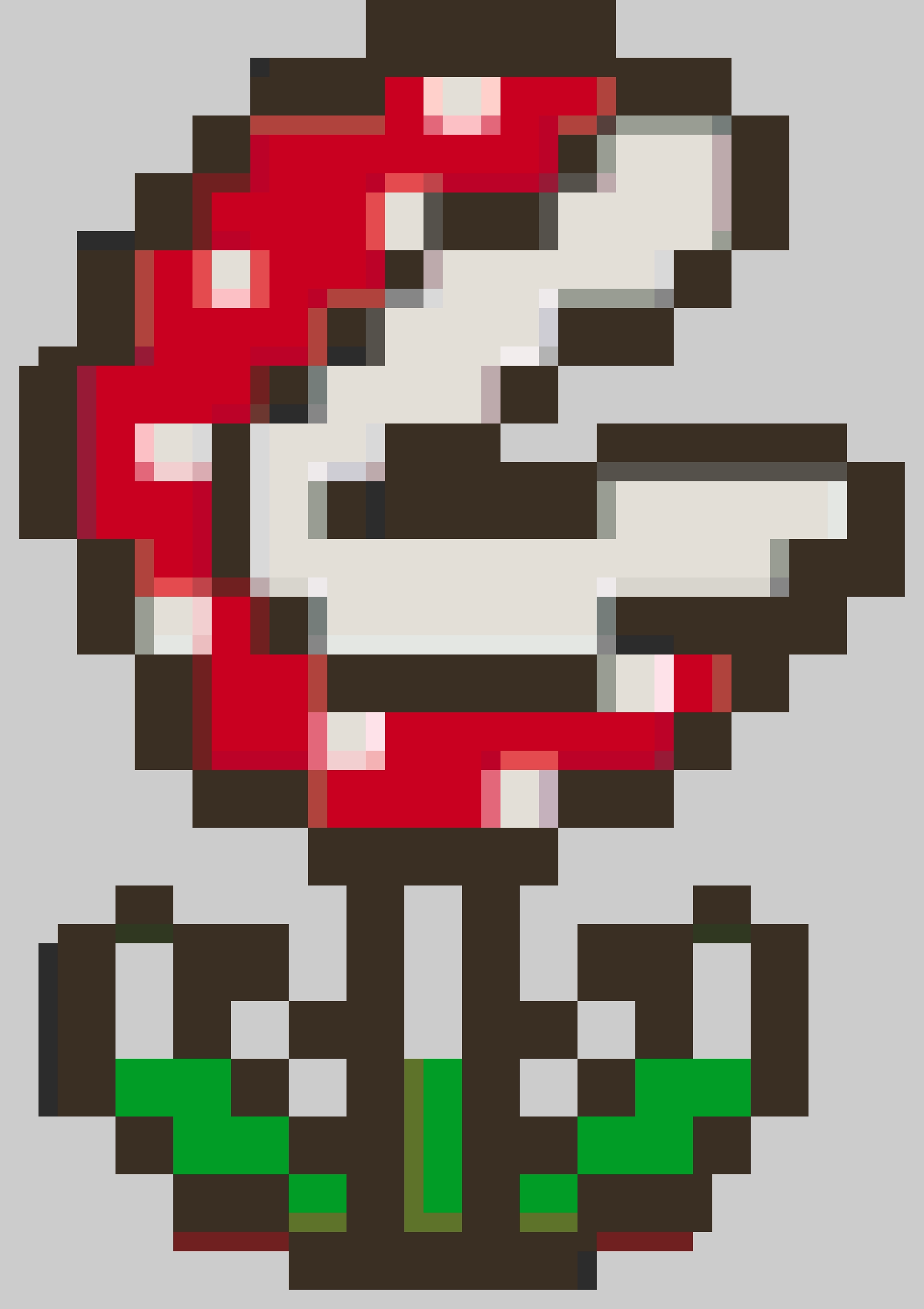 Piranha Plant fuse bead pattern