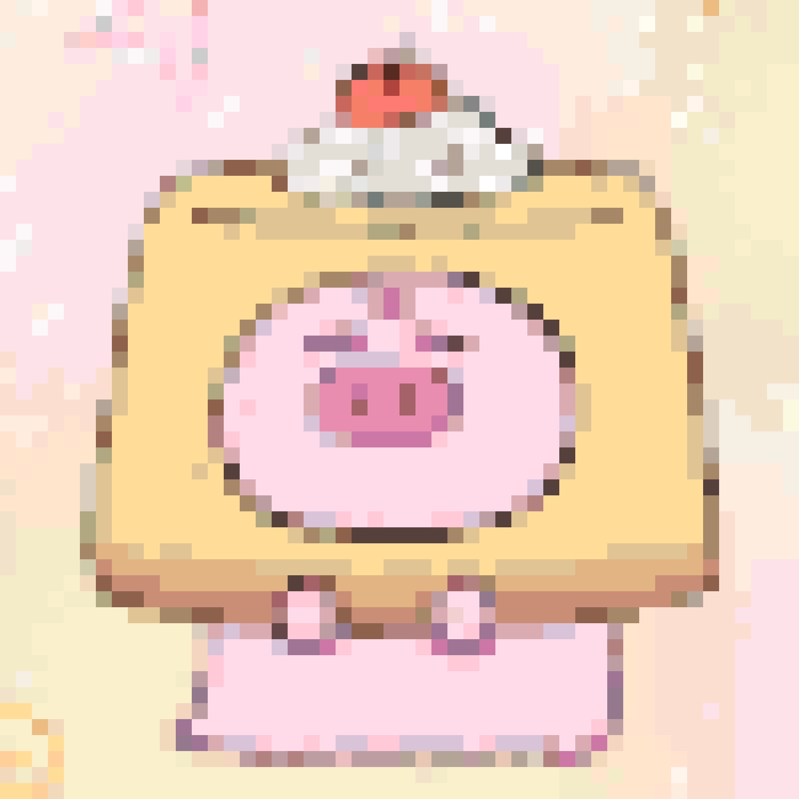 Pudding Pig fuse bead pattern