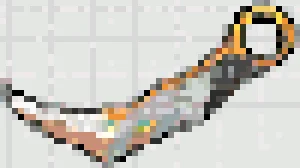 Purple Crystal Karambit Fuse Bead Pattern (Free Printable)