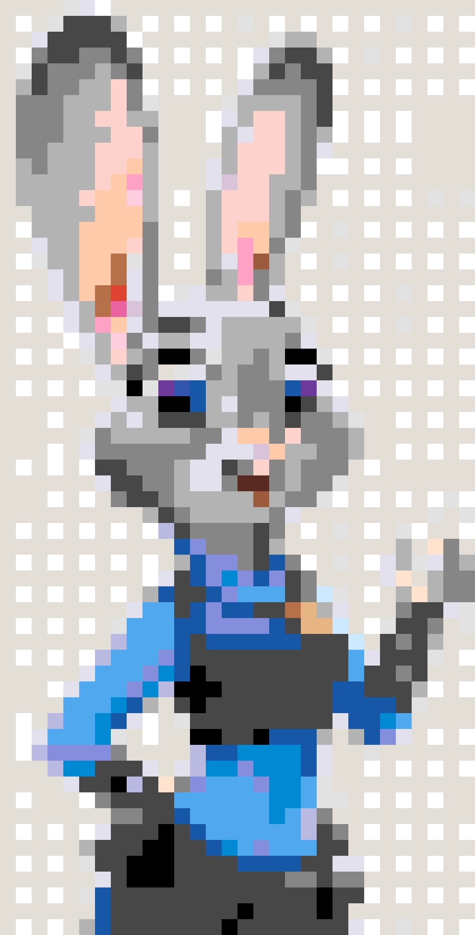 Rabbit fuse bead pattern