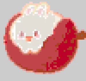 Rabbit Lychee アイロンビーズ図案（無料プリント）