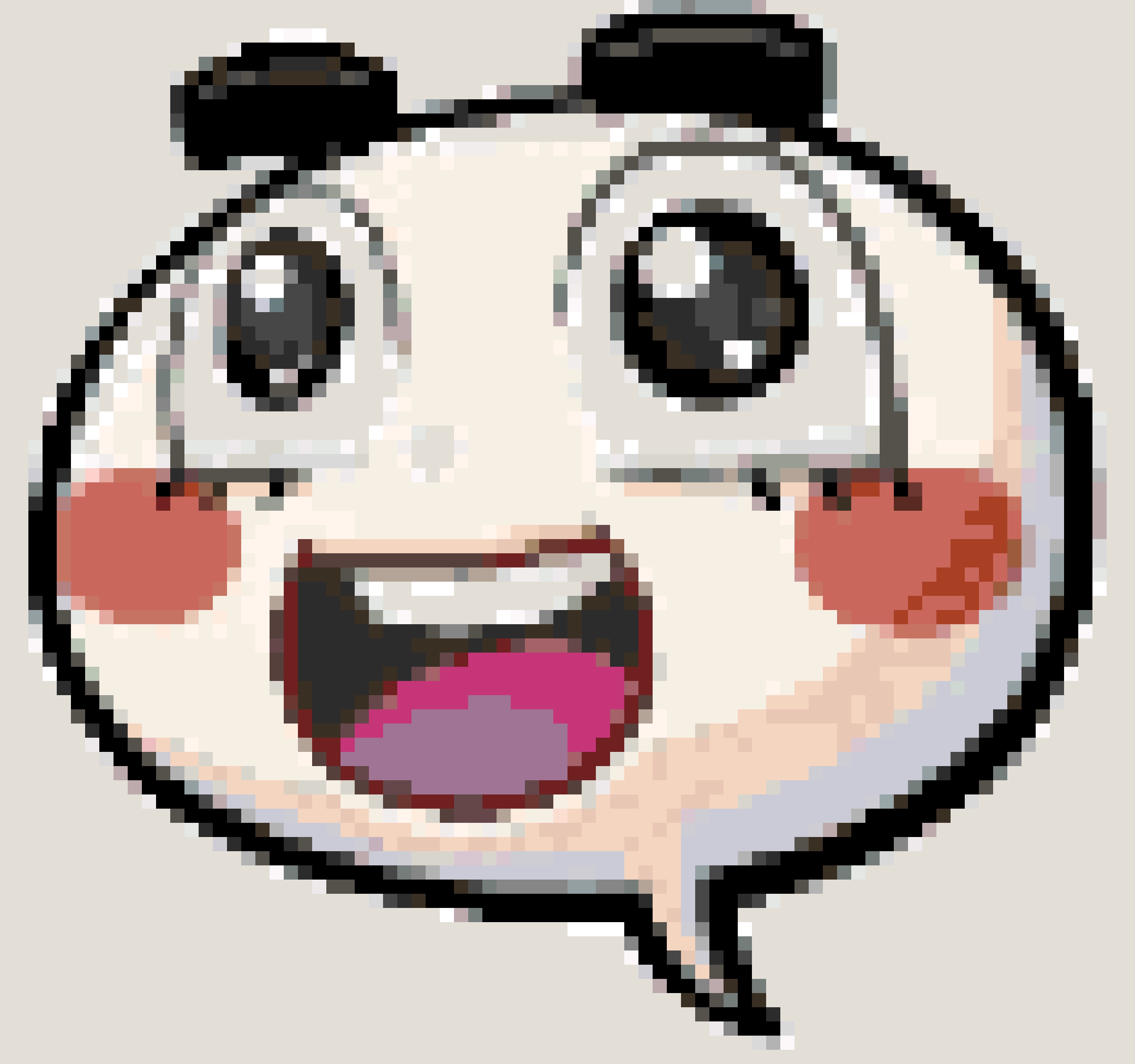 Red Cheeks fuse bead pattern