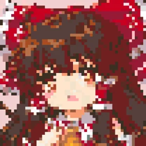 Reimu Bügelperlen-Muster (Kostenlos Druckbar)