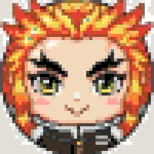 Rengoku Bügelperlen-Muster (Kostenlos Druckbar)